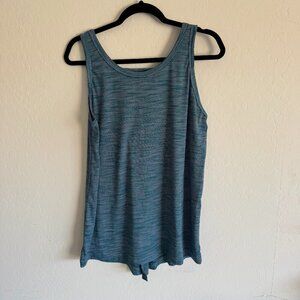Champion Sleeveless V-Neck Tank | Striped Heathered Blue | Size XL